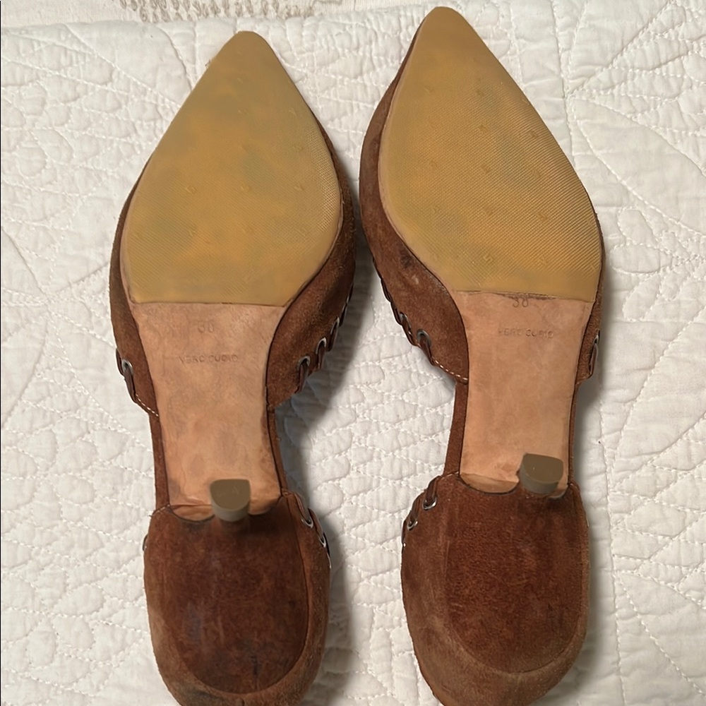 Brown Suede Women's Shoes - Picture 2 of 7